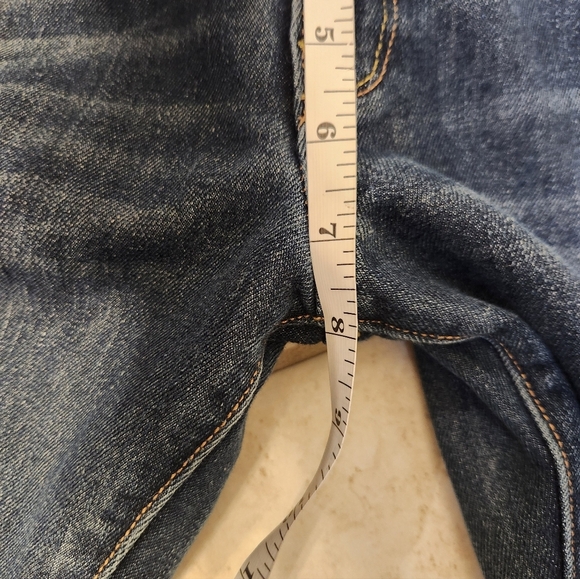 Womens Old Navy Dark Wash Blue Jeans Straight Leg Size 8 S The Flirt 31" W #C55 - Picture 6 of 7